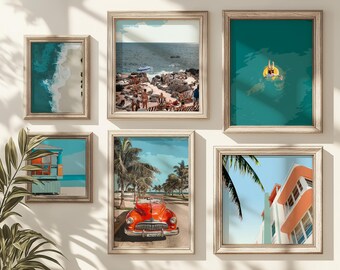 Wydruki fotografii plażowej w stylu boho: sztuka ścienna Coastal Gallery (pobranie cyfrowe)