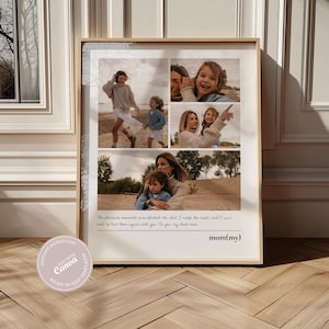 Custom Mom Photo Collage | Personalized Mother&#39;s Day Gift, Birthday Present, Canva Template, Christmas Gift for Mum, Mommy, Mummy