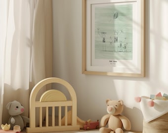 Rysunek dziecka – wydruk artystyczny na zamówienie: spersonalizowana pamiątka (do pobrania w wersji cyfrowej)