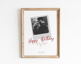 Modelo de Tela Personalizado para Impressão Polaroid | Presente de Aniversário, Natal, Casal Romântico, Foto para a Mamãe