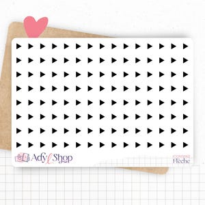 Foglio di adesivi "freccia" con mini icone - elenco puntato, elenco, pianificazione, triangolo nero - Mini icone - Adesivi per planner - Bullet Journal