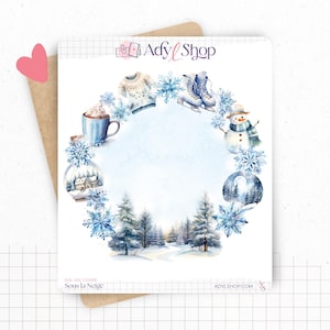 "Unter dem Schnee" Stickerbögen - Sticker: Winter, Kälte, Weihnachten - Deckblatt - Winterkranz - Bullet Journal/Planer
