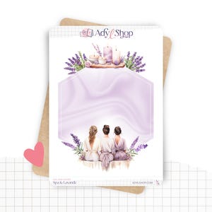 Planches de Stickers "Spa & Lavande" - Autocollants sur le thème du bien-être, soins beauté - Page de couverture - Bullet Journal Planner