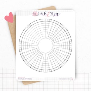 Sticker habit tracker circulaire - Tracker mensuel - rond - suivi d'habitudes - pour carnet A5 - Bullet Journal & Planner