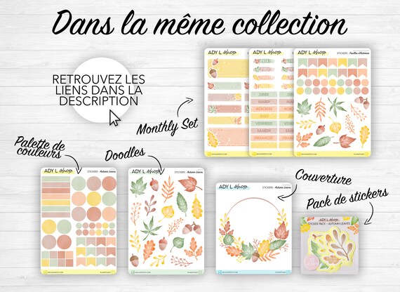 Planche Stickers Feuilles d'automne - Autocollants sur un thème