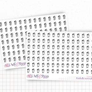 Mini Icon "Müll" Stickerbogen - Haushaltsmüll, Recycling, Abfall - Mini Icon - Planer Sticker - Minimal - Bullet Journal