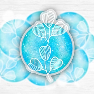 Sticker Vinyle Brillant "Hiver" - Résistant à l'eau - Pour ordinateur, gourde, téléphone - 9x3,9cm - Autocollant décoratif