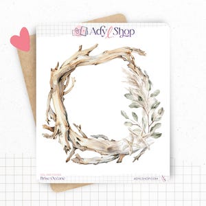 Hojas de pegatinas "Brisa Marina" - Pegatinas de verano: vacaciones - Portada mensual - Bullet Journal y Planner