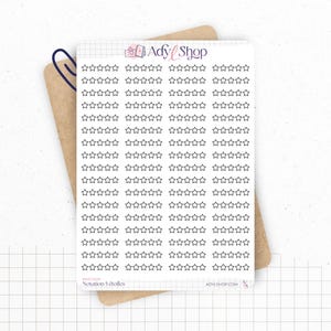 "5 sterren" stickers - Sterrenbeoordelingssysteem: film, serie, boek, restaurant - Kleur de sterren - Bullet Journal & Planner