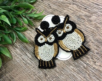 Beaded Owl Earrings 2025