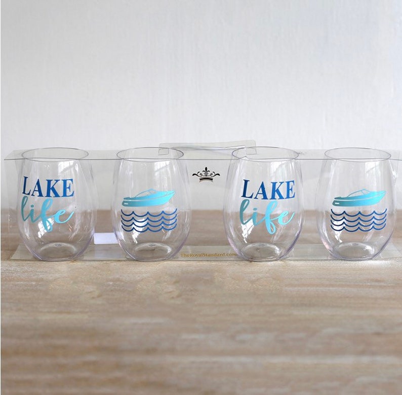 Stemless Wine Glasses Cupsset of 4several Style Choices Etsy