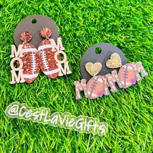 Football Mom Earrings!! 2 Styles! Game Day! Rugby! Team! Sports!
