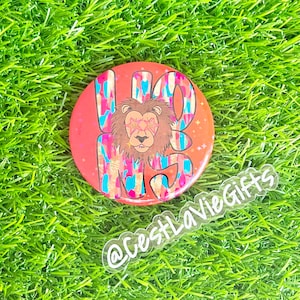 Lion Game Day Button: Custom School Spirit Pin