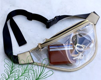 clear plastic bum bag