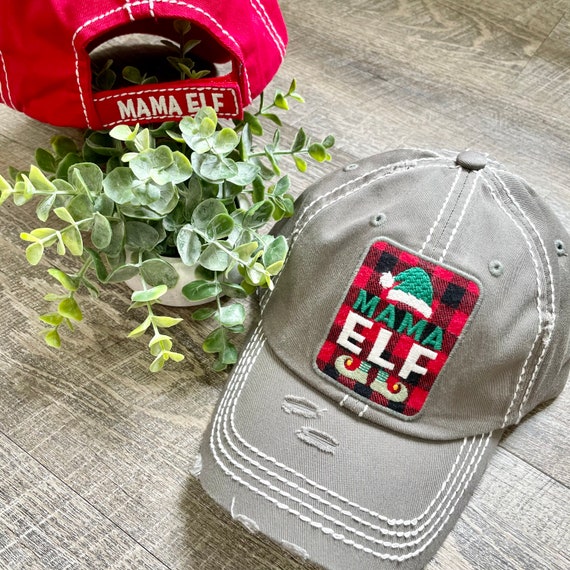 Mama Elf Plaid Hat Mama Elf Plaid Hat