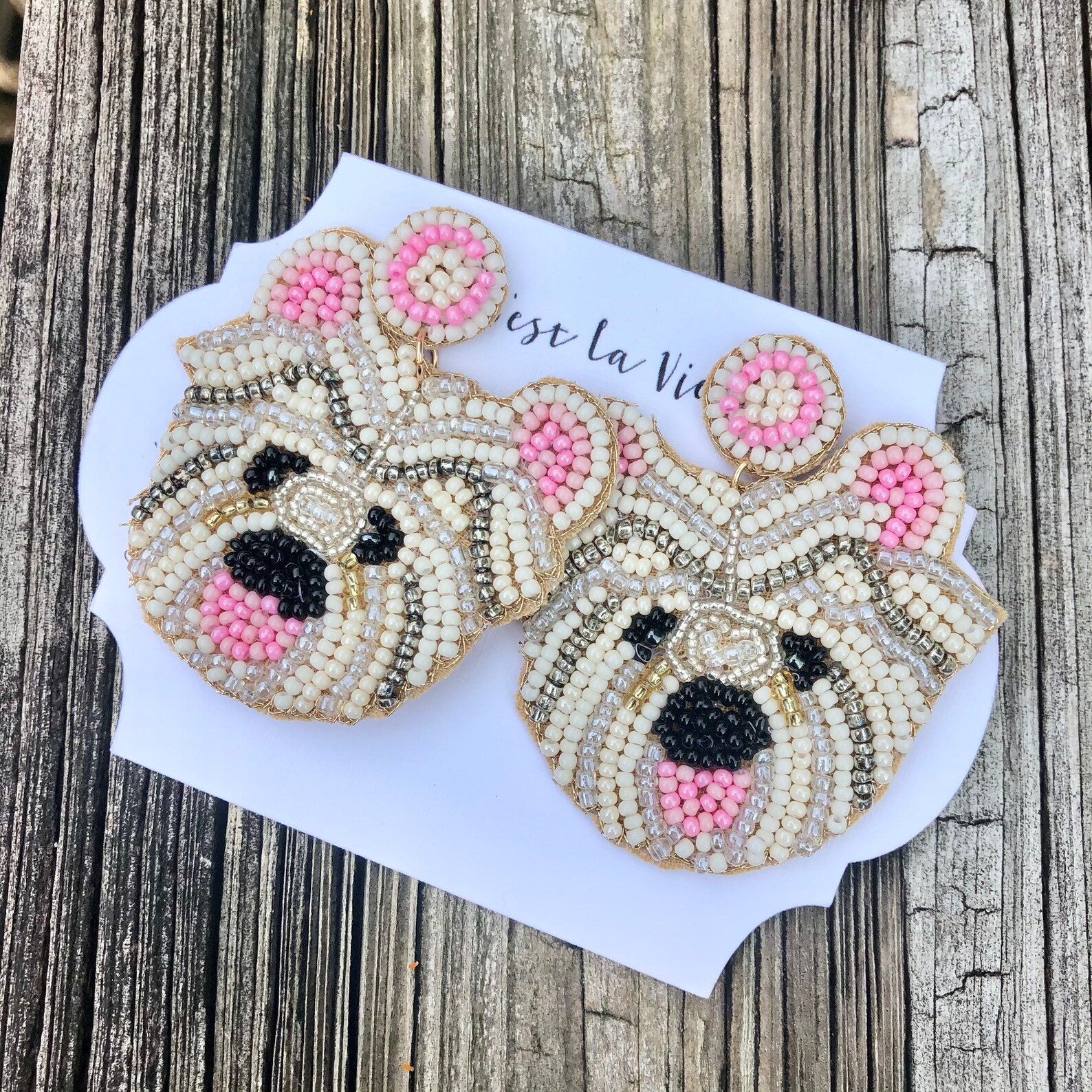 Perlen Malteser Hunde Ohrringe Schöne Details Etsy