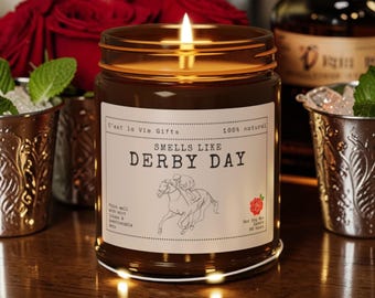 Mint Julep Candle: Kentucky Derby Hostess Gift | Horse Race | Bar Cart Decor