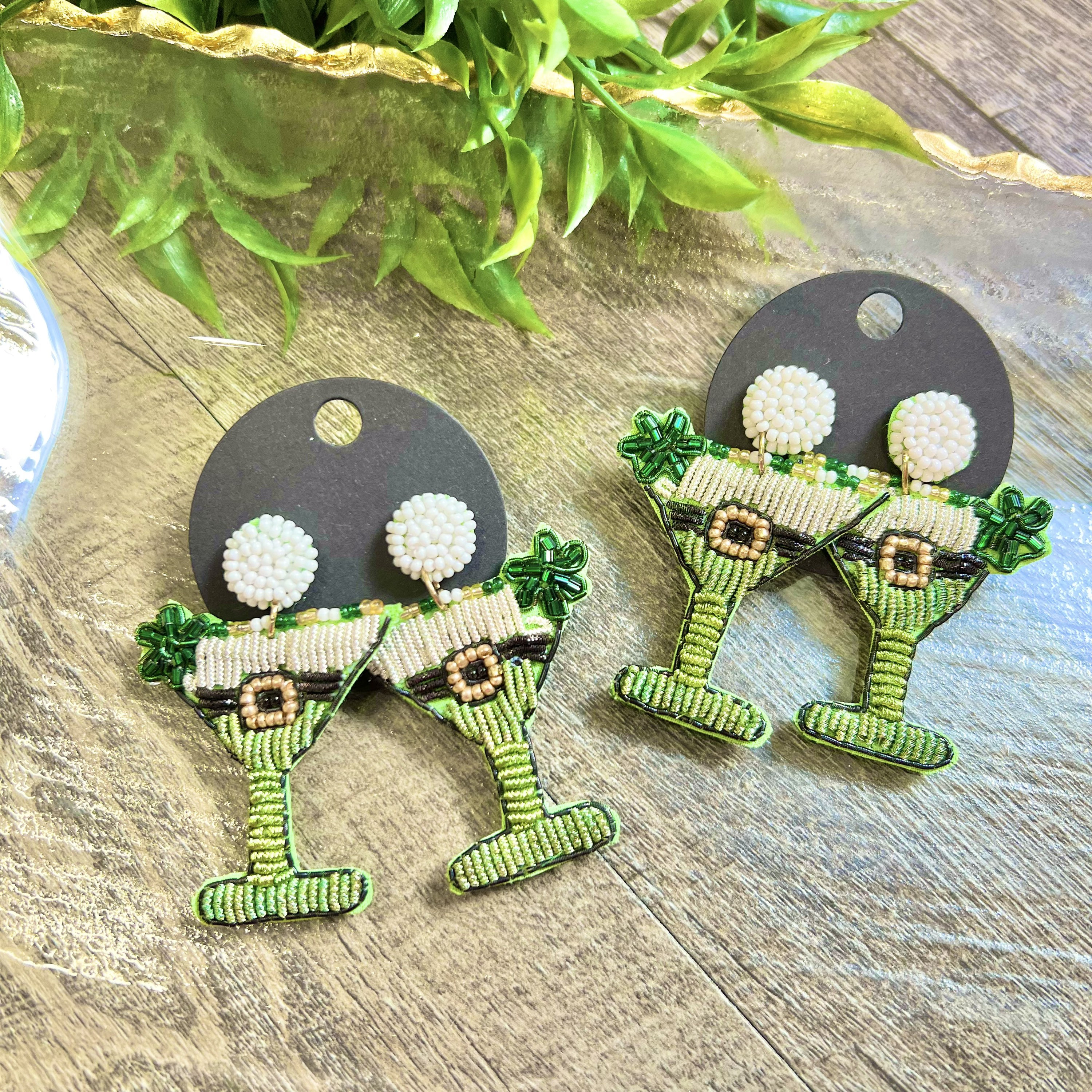 St. Patrick’s Day Earrings - 6 Choices! Clovers, Shamrock, Green Beer - Seed Bead & Sequin - Post back - Parade ready!