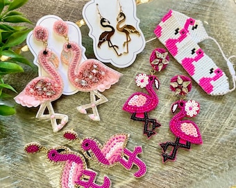 Flamingos! Several Styles! Earrings & Bracelets