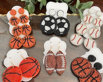 GAME DAY Earrings! Baseball, Soccer, Basketball, Football