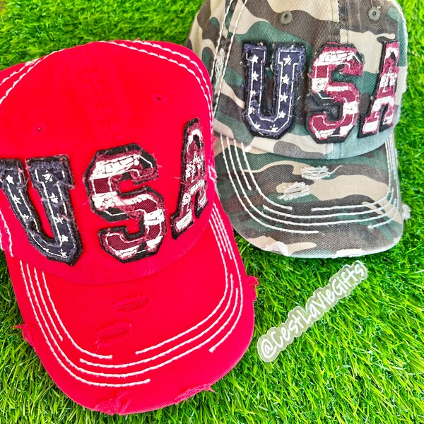 Amerikaanse baseballpet of -pet - Red-Fourth of July-strandhoed - 3 kleuren