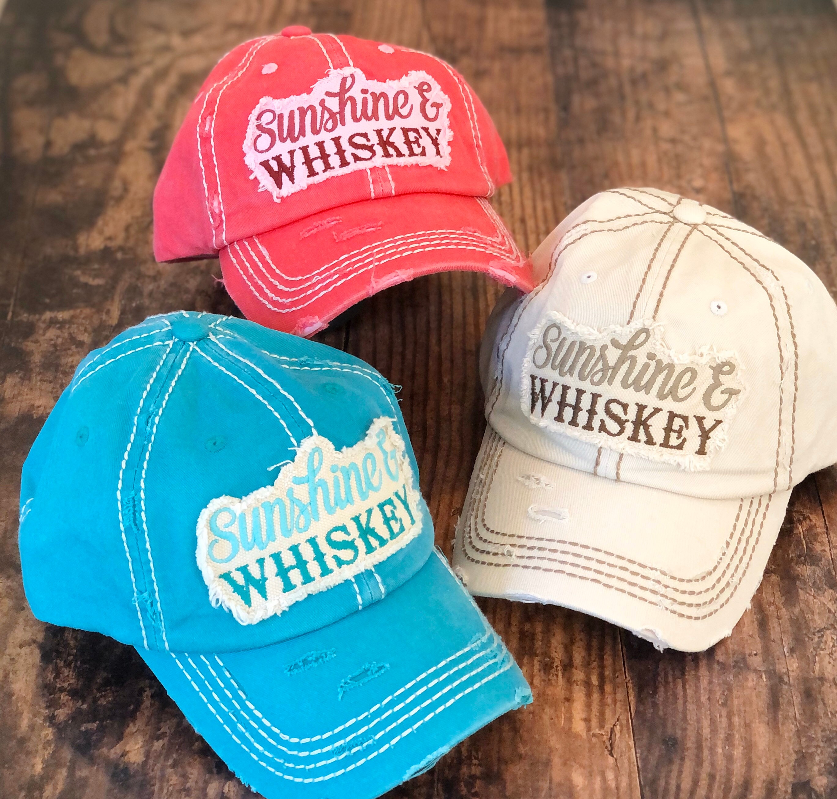 Sunshine \u0026 Whiskey Baseball Cap or Hat 