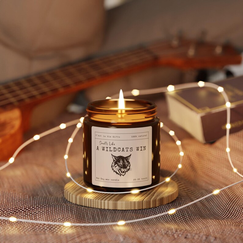 Smells Like a Wildcats Win - Scented Soy Candle - Funny Sports Gift, Coach gift, Eco-Friendly image 11