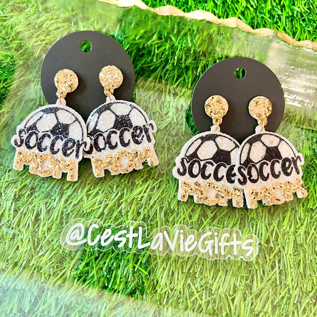Soccer Mom Earrings Game Day Team Sports Etsy