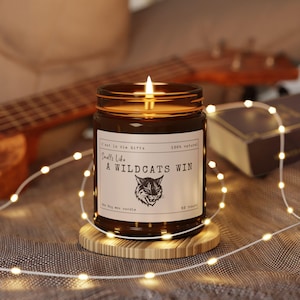 Smells Like a Wildcats Win - Scented Soy Candle - Funny Sports Gift, Coach gift, Eco-Friendly image 7