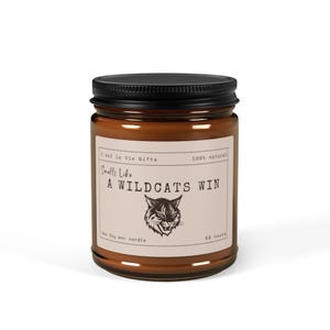 Smells Like a Wildcats Win - Scented Soy Candle - Funny Sports Gift, Coach gift, Eco-Friendly image 10