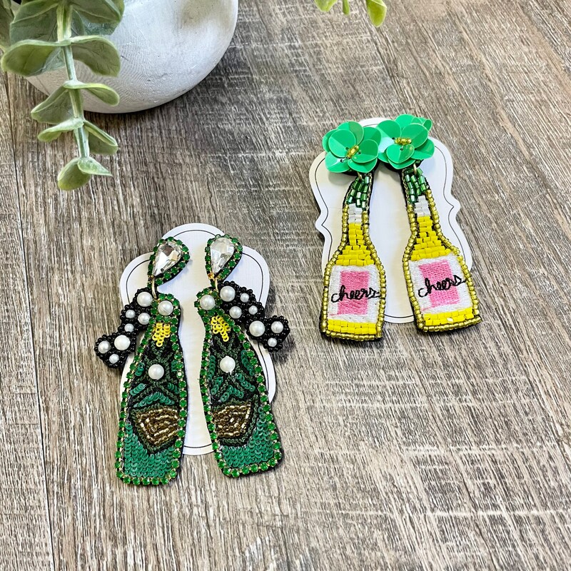 Champagne Big Bee Earrings - Clip main image 1