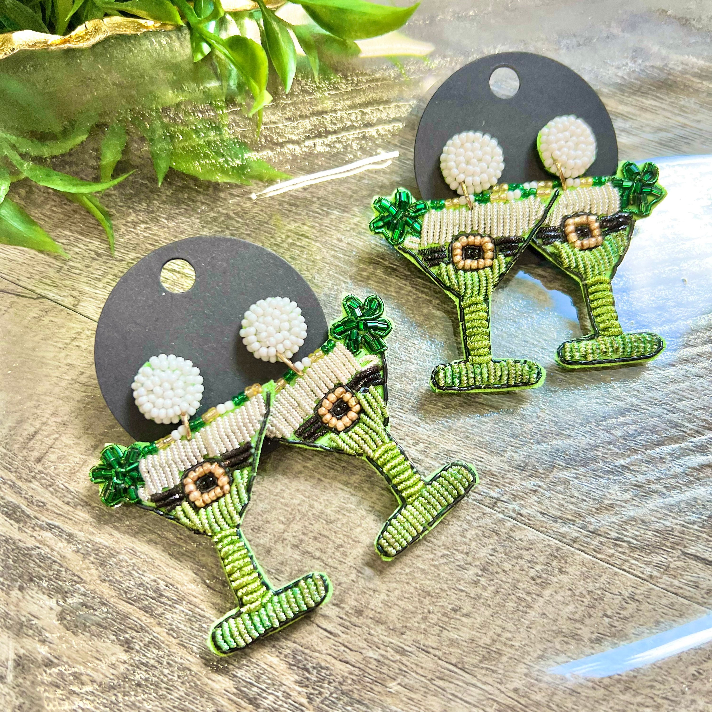 St. Patrick’s Day Earrings - 6 Choices! Clovers, Shamrock, Green Beer - Seed Bead & Sequin - Post back - Parade ready!