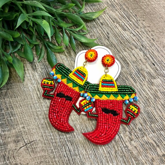 Cinco De Mayo Earrings For Women Handmade Beaded France