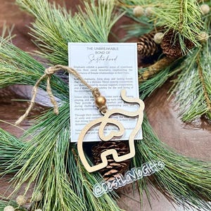 Adorno de elefante - Regalo - Amiga - Hermandad - Regalo para mejor amiga - Adorno para árbol de Navidad - Regalo significativo