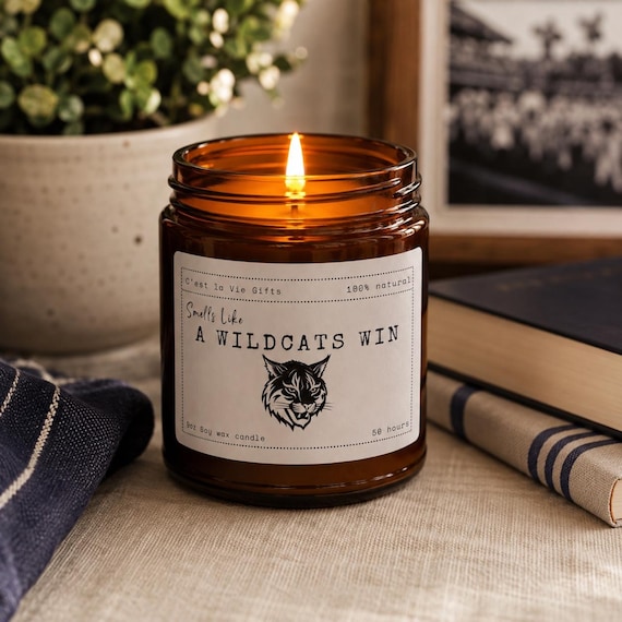 Smells Like a Wildcats Win - Scented Soy Candle - Funny Sports Gift, Coach gift, Eco-Friendly