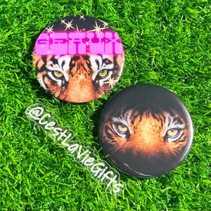 Tigers Button - 3 inch! GEAUX - GAME DAY - Pin - Team Spirit - College Game Day - Tailgate - Gift