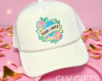 Gorra de camionero para amantes de los libros / Regalo para amantes de los libros / Gorra picante para club de lectura / Gorra de camionero color marfil / Gorra acogedora para leer / Regalo para lectores obscenos / Regalo para bibliotecarios