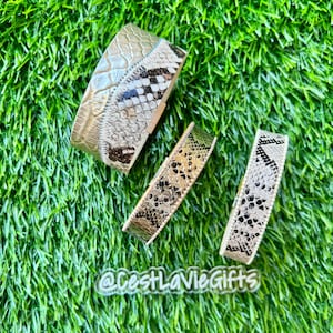 Snakeskin & Leopard Print Magnetic Leather Bracelet - 3 Styles