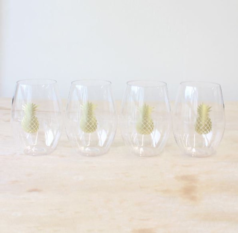 Stemless Wine Glasses Cupsset of 4several Style Choices Etsy