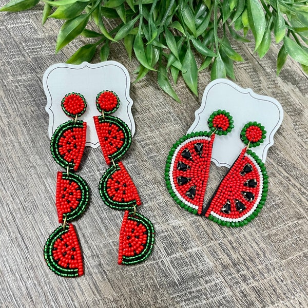 Watermelon Earrings Etsy