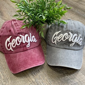 Distressed Georgia Hat - Maroon, Black or Grey - Game Day - Football - College - Bulldogs
