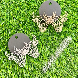Buffalo or Bull Filigree Earrings! Gold or Silver! GAME DAY! Football