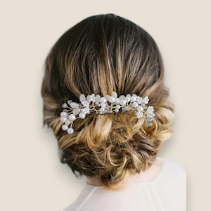 Crystal bridal hair comb, pearl wedding hair comb, bridal comb, hair comb for wedding, bridal comb