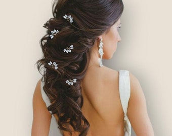 Wedding hairstyle - Set of 3 Bridal wedding bun pins - Gold or silver - hair pin - Country boho - bridal accessory