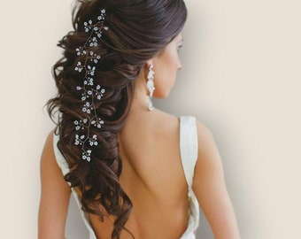 Vigne de cheveux de mariée, Vigne de cheveux, bandeau de mariée, bijoux de cheveux mariage, morceau de cheveux mariée, accessoires mariage