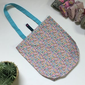 Foldable bag, reusable shopping bag, foldable shopping bag, zero waste shopping bag Rose et moutarde