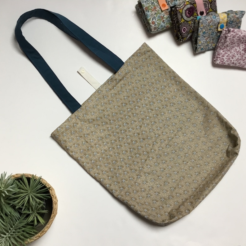 Foldable bag, reusable shopping bag, foldable shopping bag, zero waste shopping bag Doré