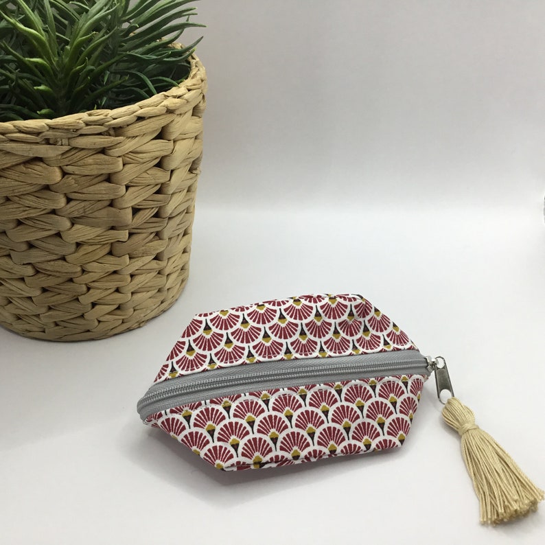 Porte-monnaie, petite bourse, mini trousse Bordeaux