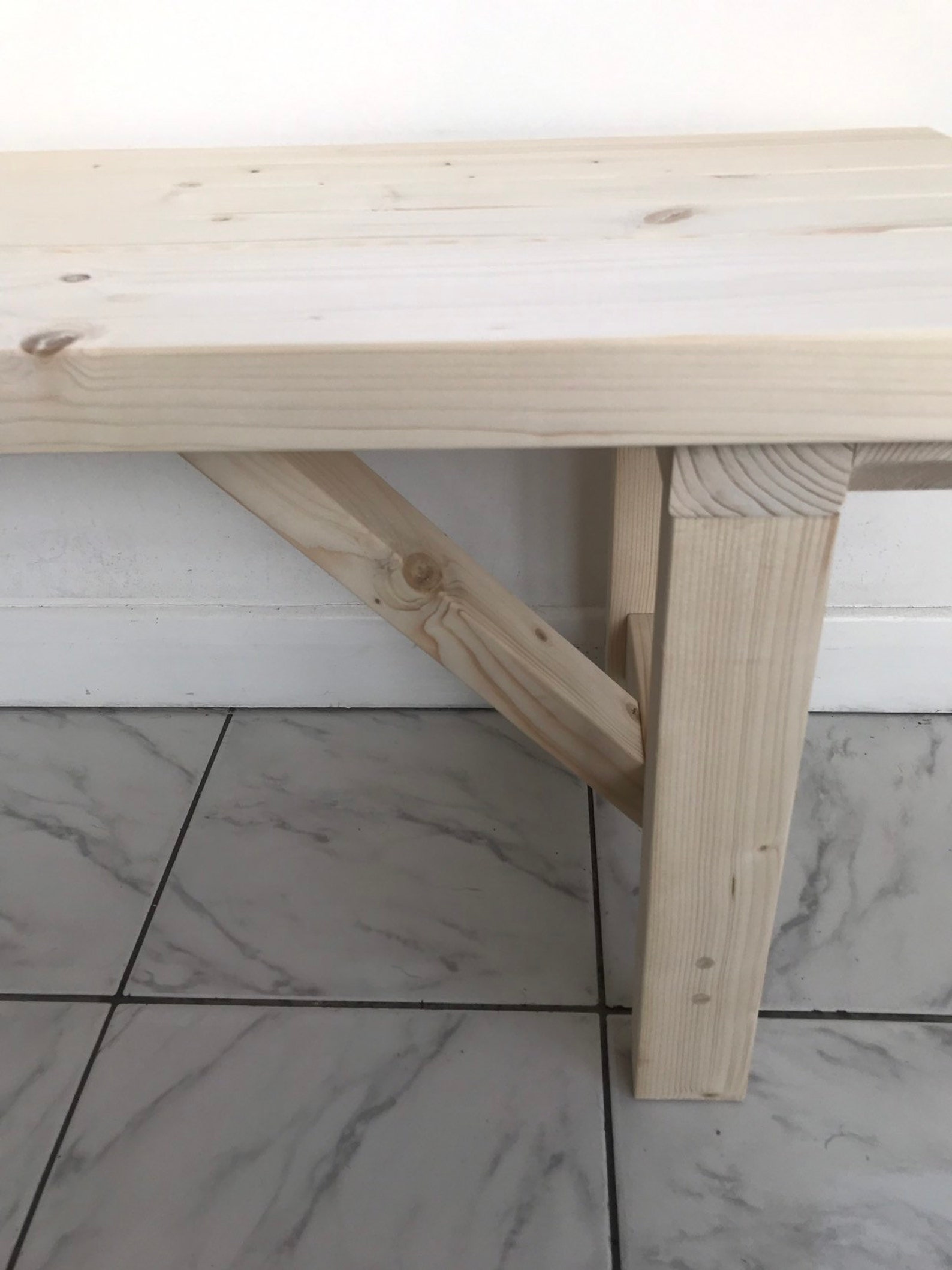 Wood Kitchen Bench Etsy