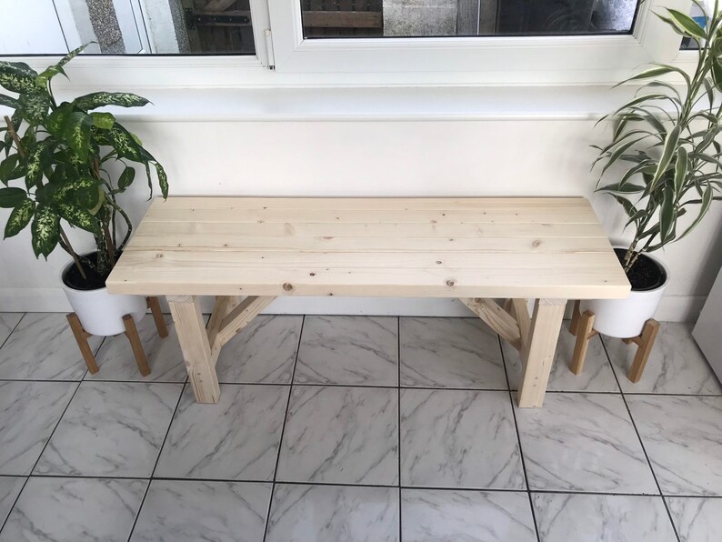 Wood Kitchen Bench Etsy
